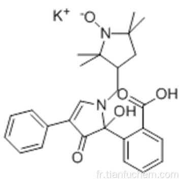 5- (2-CARBOXYPHÉNYL) -5-HYDROXY-1 - ((2,2,5,5-TÉTRAMÉTHYL-1-OXYPYRROLIDIN-3-YL) -MÉTHYL) -3-PHÉNYL-2-PYRROLIN-4-ONE, SEL DE POTASSIUM CAS 216779-95-2